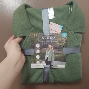 Green Womens Coatigan